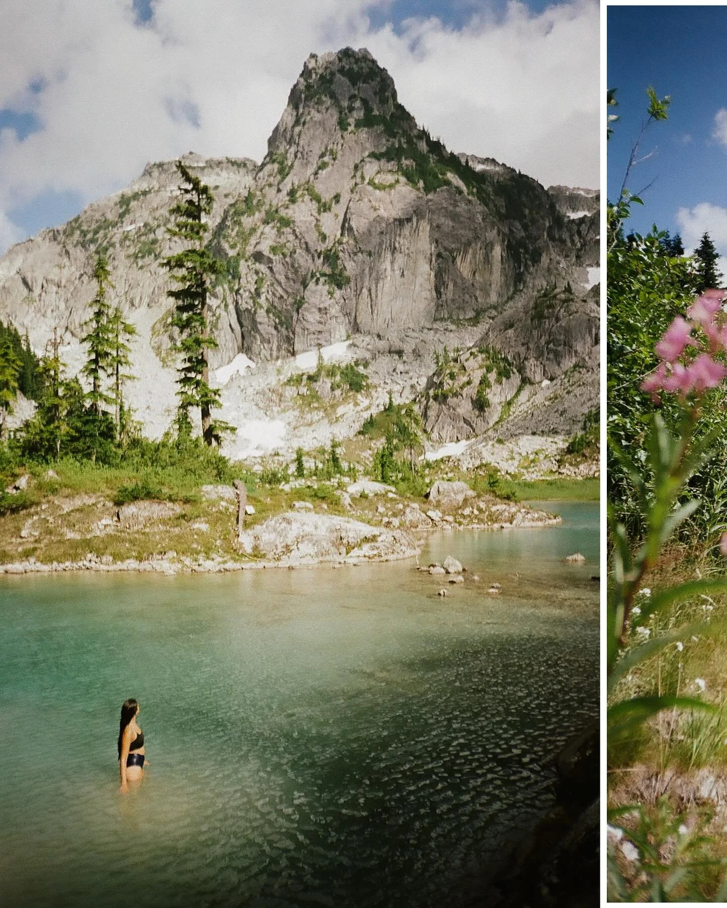 Re-emerging on this app after a summer season ripe with more time off of the inter-web than ever, spent up in the alpine with ones dearest to me frolicking about in search of mountain lakes! Postcards on film from a cherished backpacking trip with my