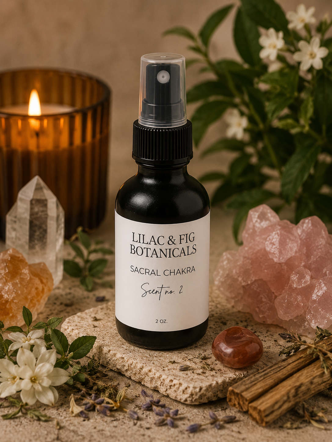 Sacral Chakra Hydrotherapy Spray | Creativity & Sensuality Mist | Neroli + Jasmine + Vanilla | Aura Spray | Emotional Balance