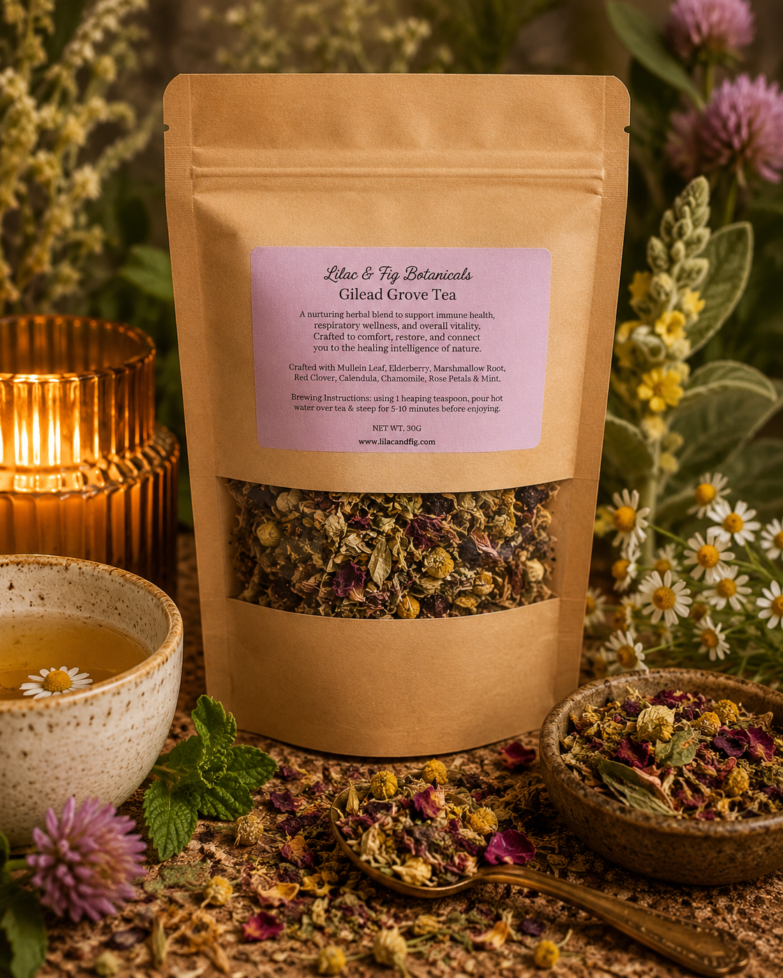 Evergreen Cranberry Tea | Winter Herbal Tea | Hibiscus, Orange Peel & Ginger | Cozy Seasonal Blend | Caffeine Free | Holiday Gift Tea