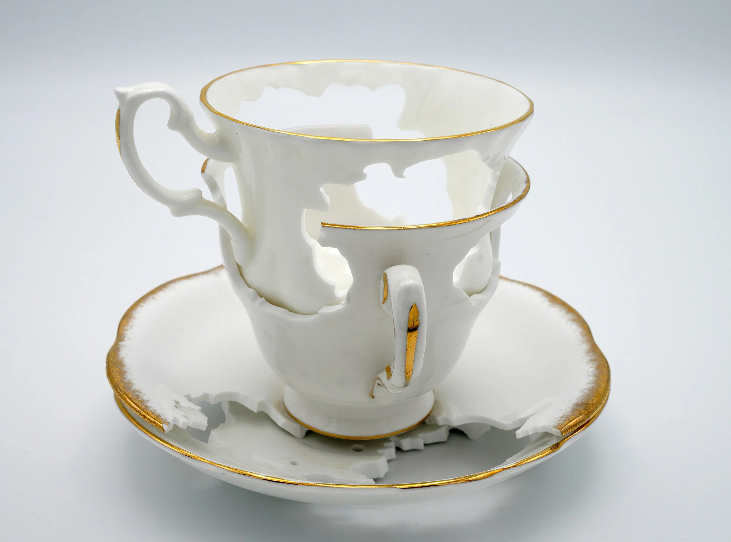 Royal Albert  |  hand cut found porcelain  |  4 x 6 x 6"  |  2025