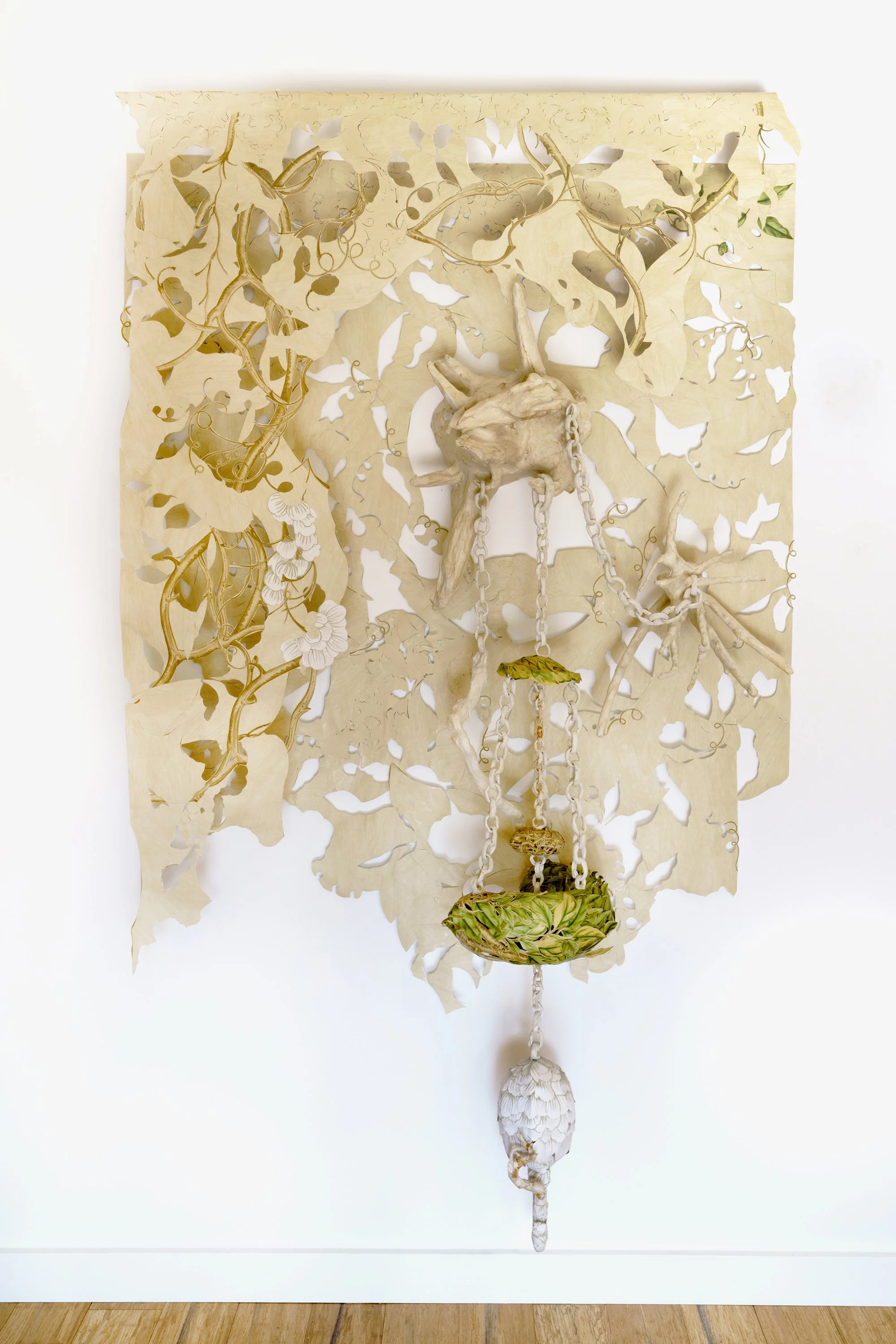 Ashes to Dust, wallpaper, cast paper, canvas, 75 x 46 x 13 in, 2025 copy.jpg