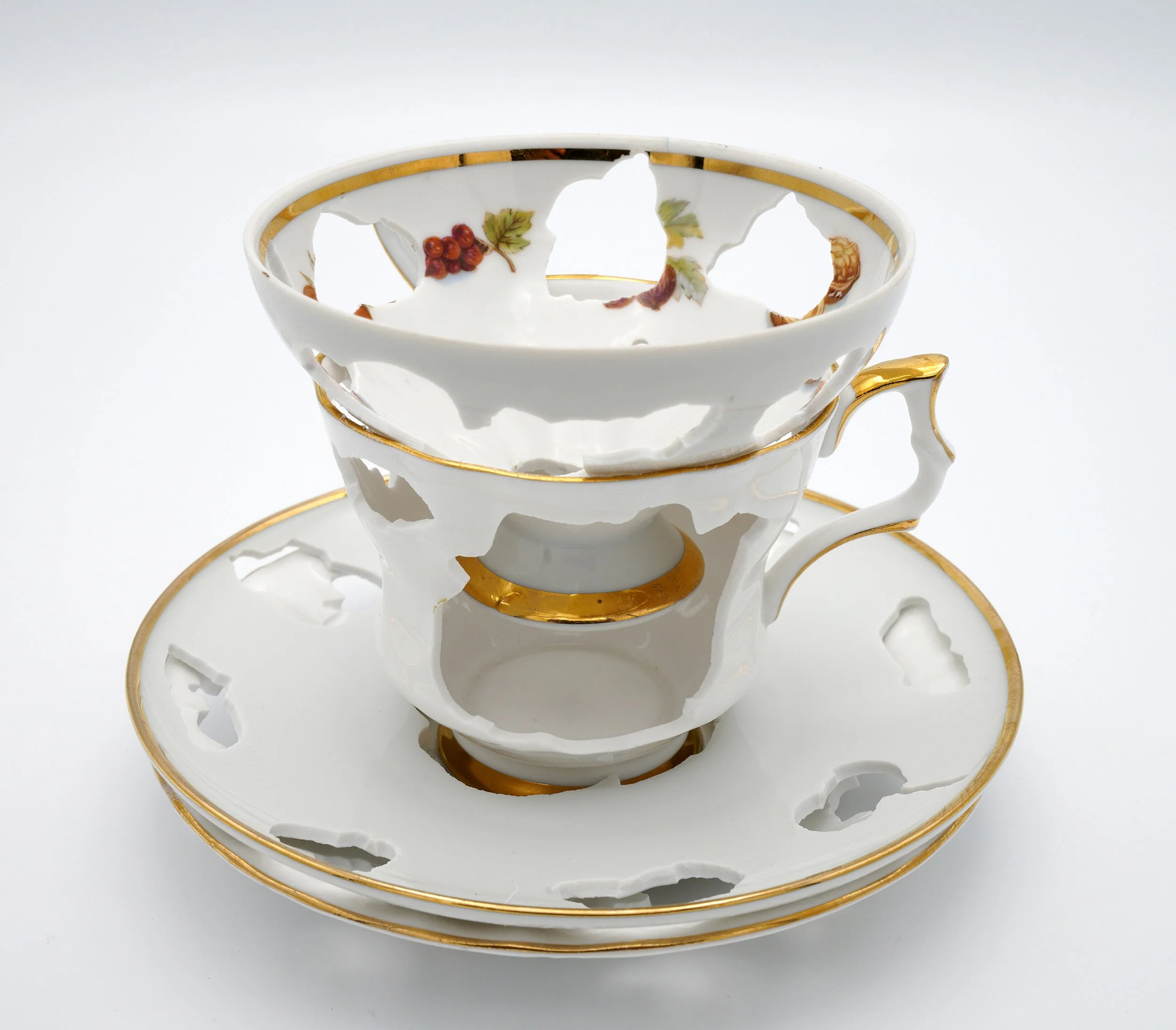 Royal Windsor  |  hand cut found porcelain  |   4.25 x 6x6"  |  2025  |  private collection