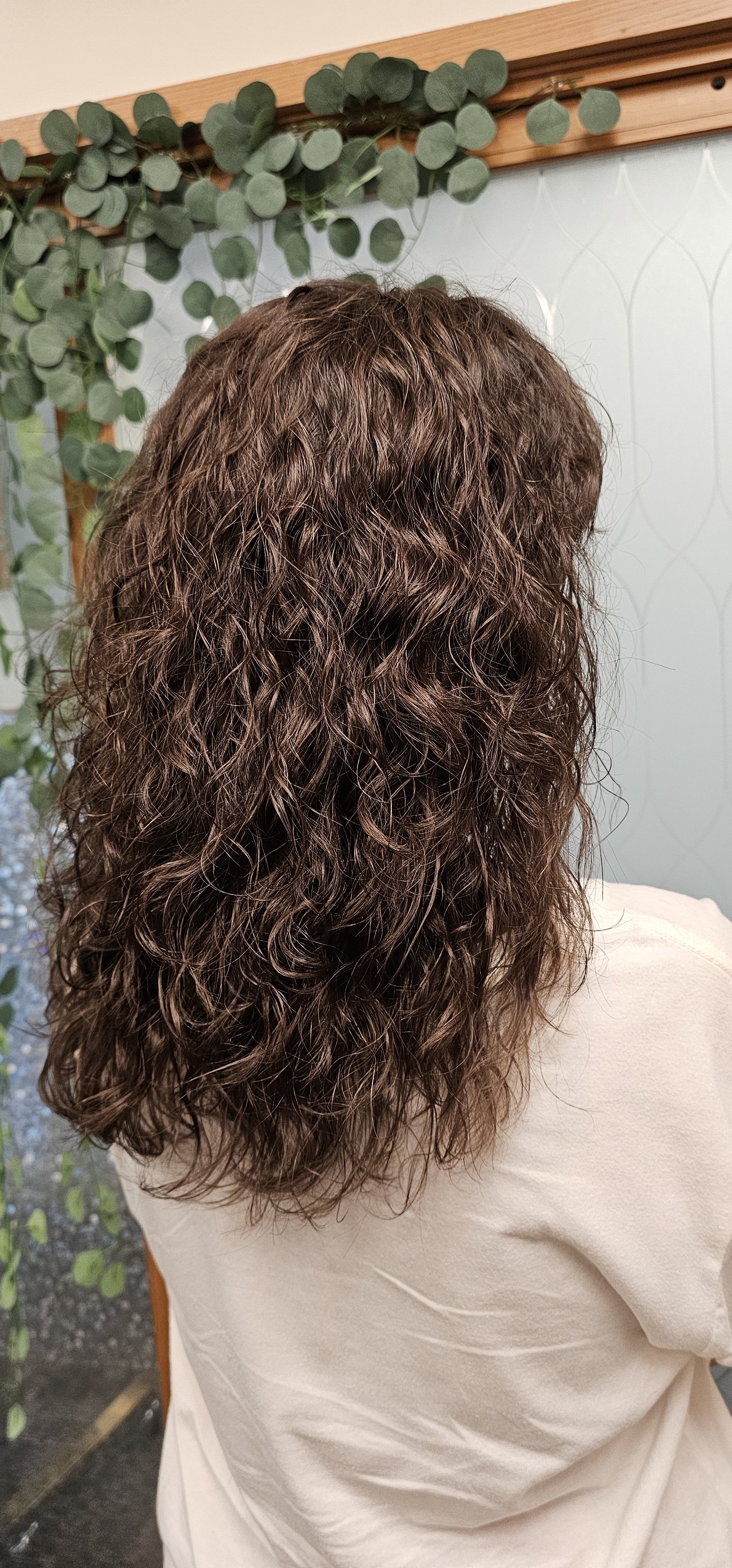 curly wavy hair from a perm