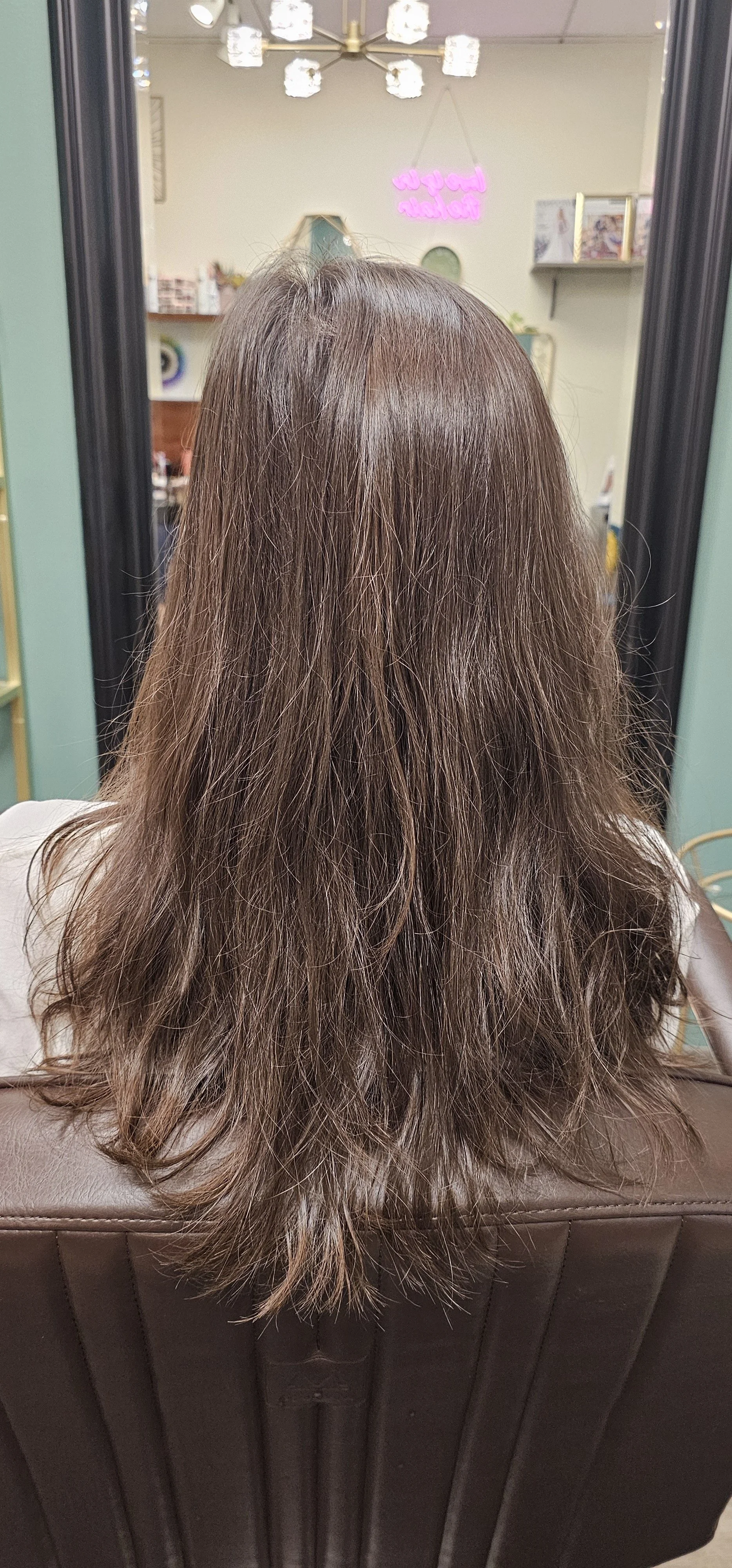 fine limp brown long hair for perm