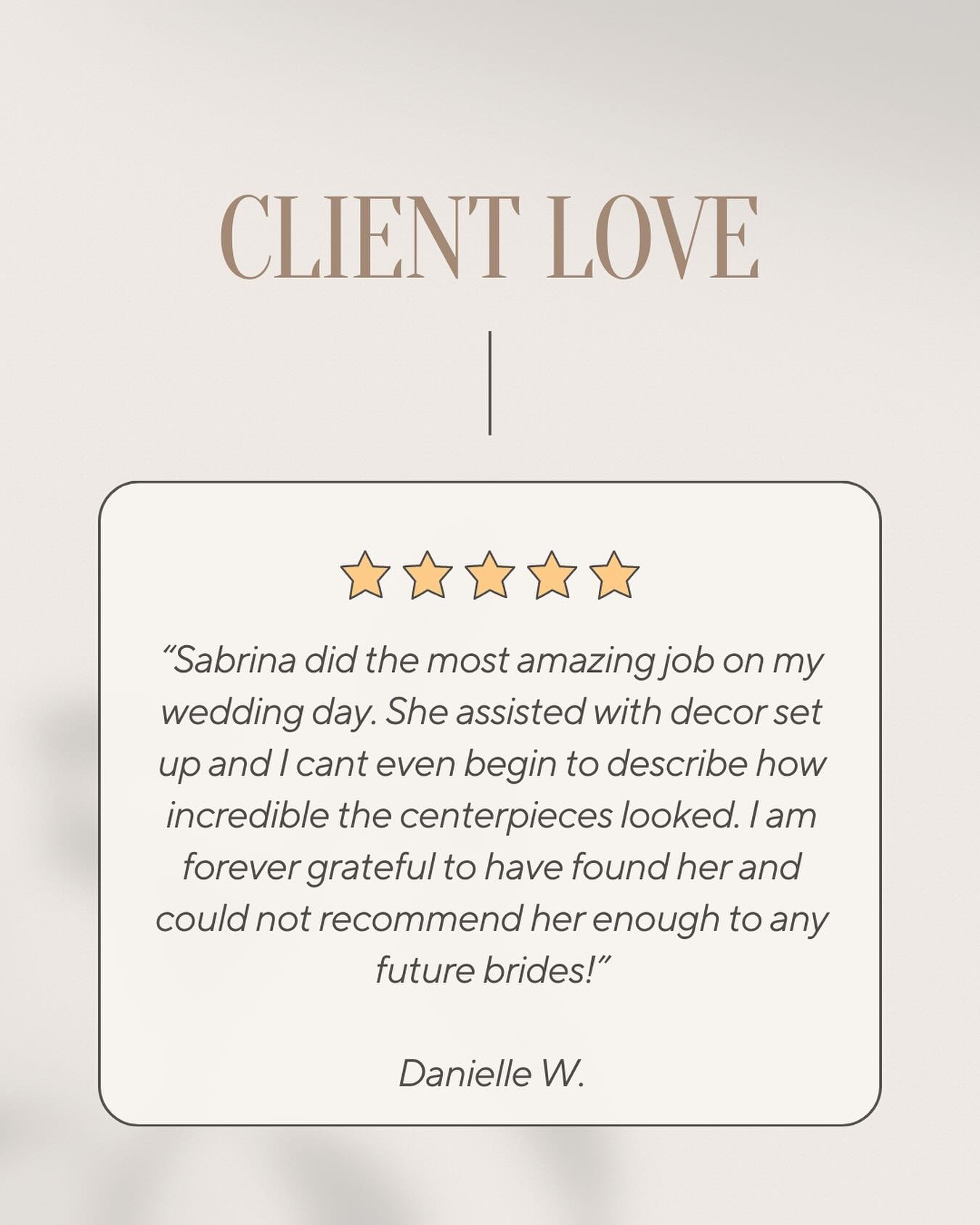 Feeling so grateful for sweet words like these 🤍 turning bridal dreams into stress-free realities is what I&rsquo;m here for and what I really love doing! 

Thank you for trusting me with your big day 🫶🏻 so excited for the rest of the 2025 season!