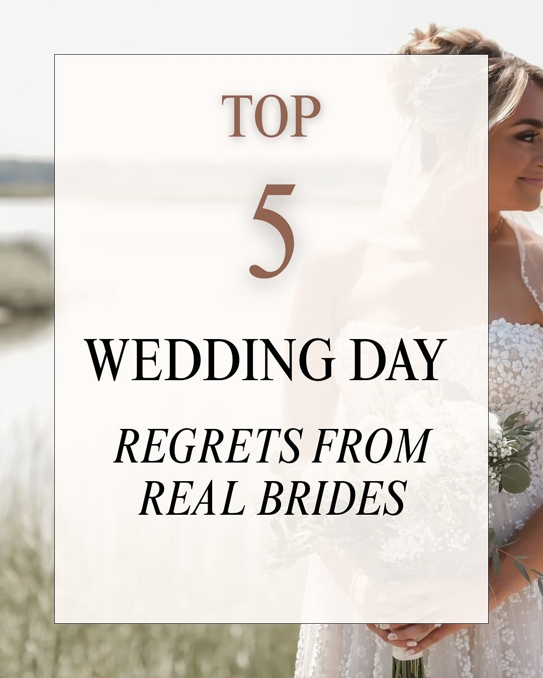 Past brides have spoken! Don't let regrets steal the moment. Soak in every second of your best day ever with a little extra support! ✨🥂