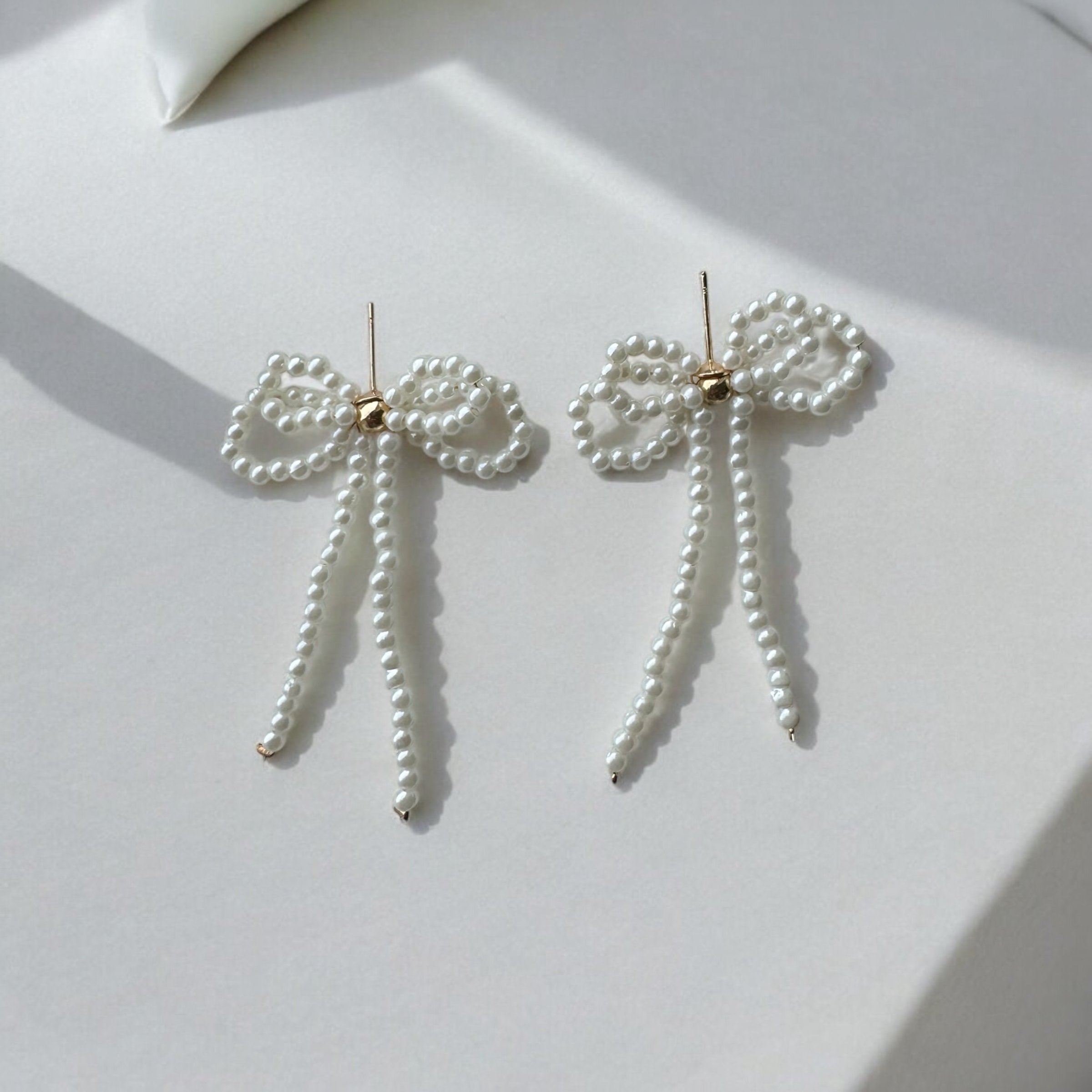Pearl Bow Earrings