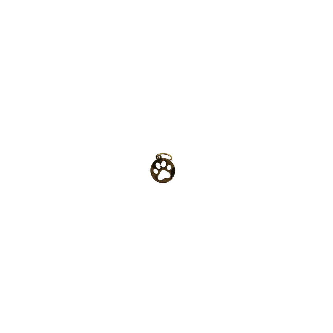 Round Paw Print Charm