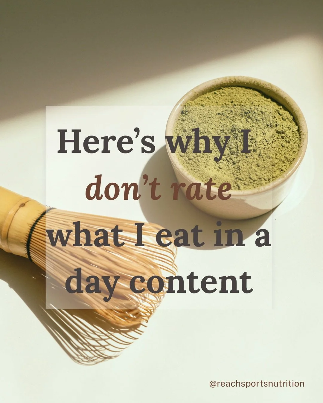 What I eat in a day&rdquo; videos seem harmless&hellip; but they can be more damaging than people realise.

As a dietitian working across sports nutrition and disordered eating, I see the impact this has on comparison, body image and relationship wit