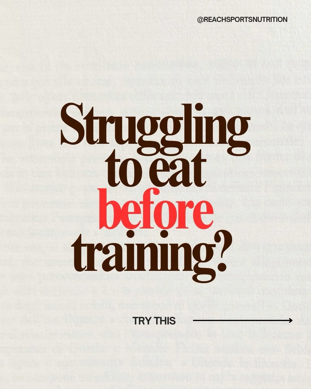 Not everyone wakes up hungry or finds it easy to eat at 5am&hellip; but that doesn&rsquo;t mean you should train fasted! 🍌

If you struggle to eat before sessions, focus on easy to digest carbohydrates. These should be:
&bull; Easy digest
&bull; Low