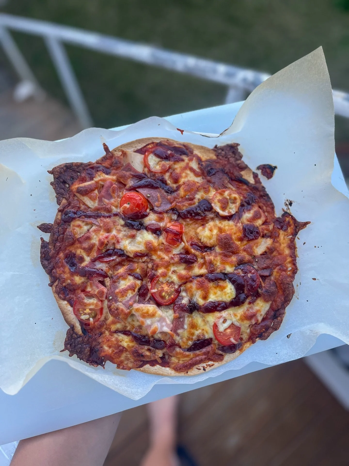 Simple, quick and easy! 

I love a home made pizza. It takes just 20 mins and tastes delicious. 

I usually top mine with mushrooms, onion, chicken, tomato cheese &amp; add some leafy greens at the end for colour 🌈  It&rsquo;s balanced with carbs, p