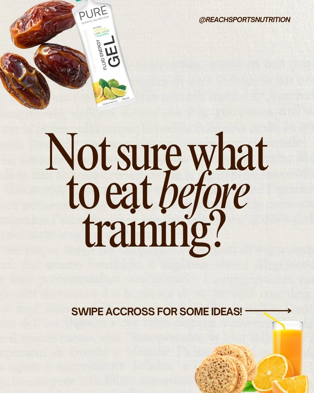 Struggling for ideas of what to eat before your morning session? 

A simple pre-training carbohydrate boost can make all the difference to take you from feeling flat and sluggish to energised ✨

If you struggle with solids, you may prefer to choose s