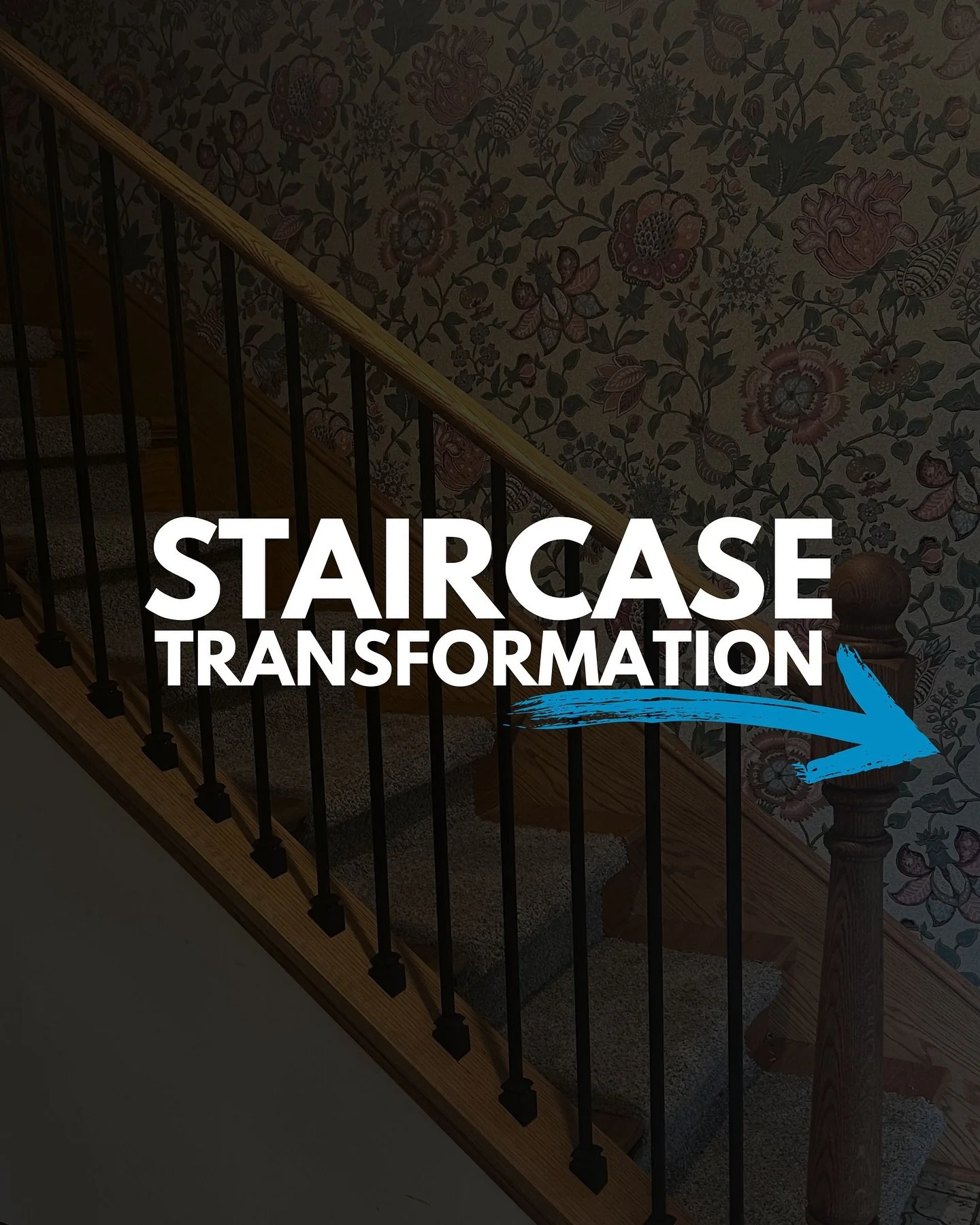 Just wrapped up a special project for some very special homeowners in our lives! 💙

We brought their staircase up to code by adding a new wood post and railing, paired with sleek metal balusters. We also replaced the stair runner with fresh, neutral