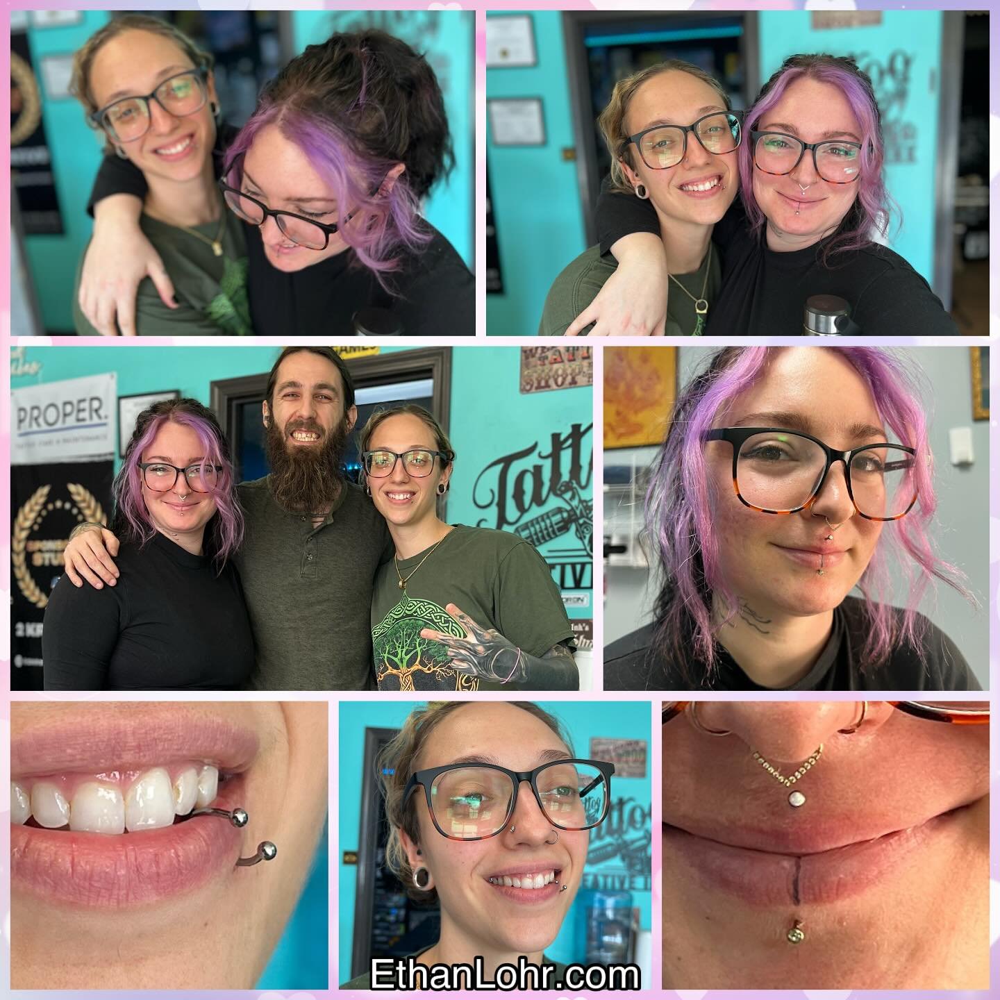 A couple of lip piercings from today.