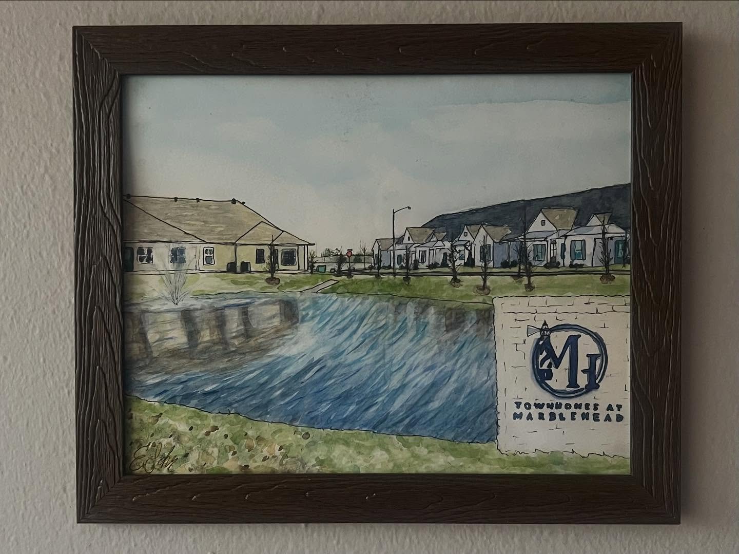 Really happy with this painting and getting the opportunity to paint this for them! This will be displayed in the model home at @townhomesatmarblehead ππ»π¨βοΈ