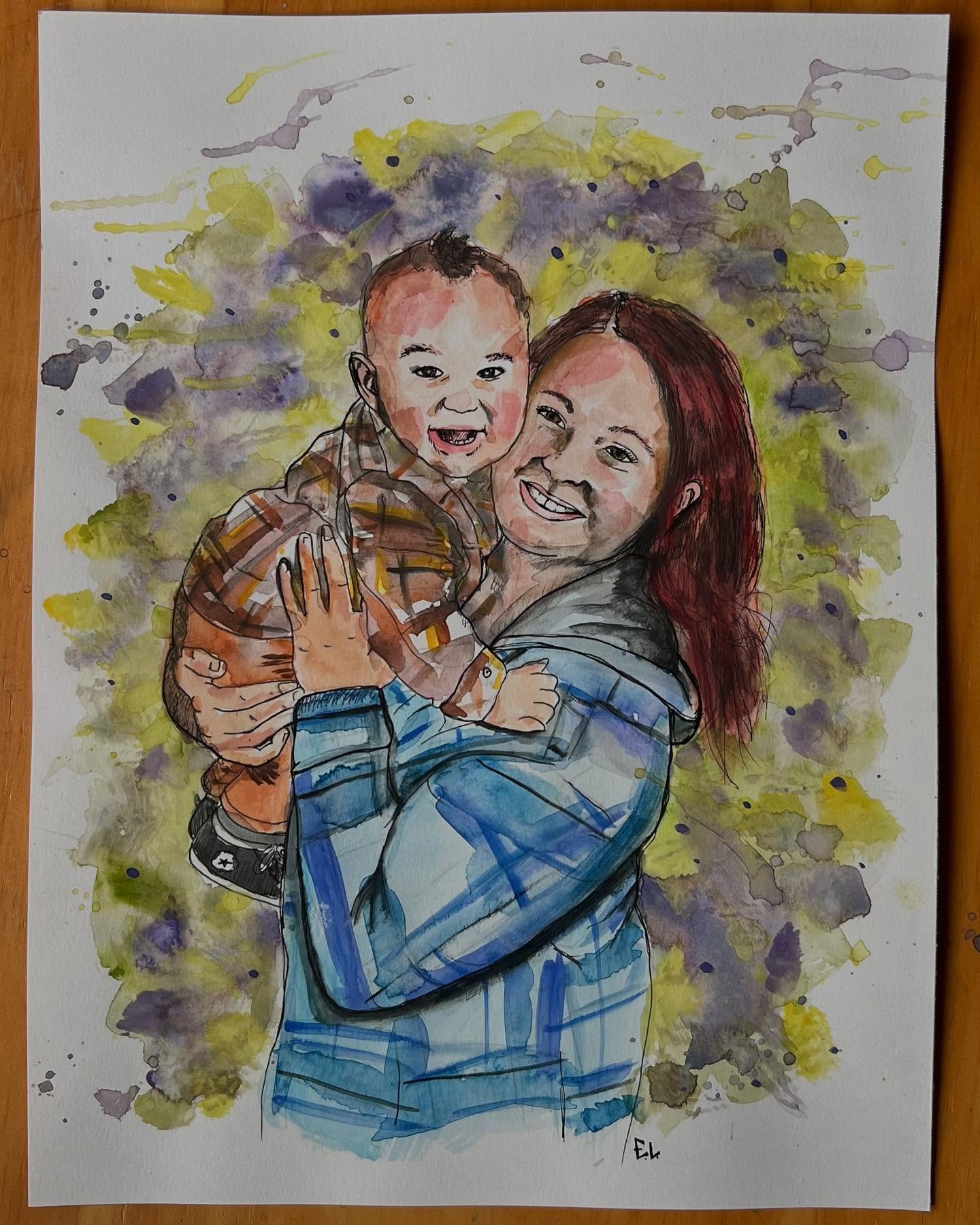 Mother’s Day is one month away! Watercolor Painting portraits make great gifts. π
Commission one now to have it by Mother’s Day.