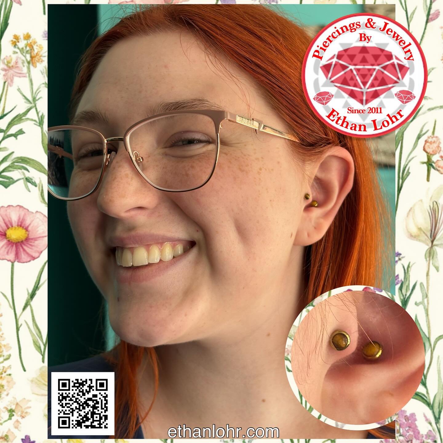 Tragus piercing and a healing conch with some tiger’s eye cabochon toppers anodized golden.
https://www.ethanlohr.com/faq
#PiercingsByEthanLohr #tragus #piercing #Titanium #BodyPiercing #BodyJewelry #Acadiana #Lafayette #NewIberia #Louisiana