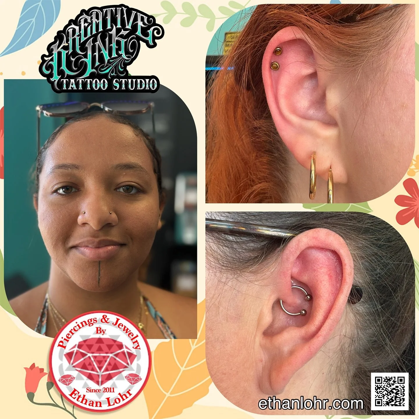 For piercing info and booking please visit my website —> ethanlohr.com/faq