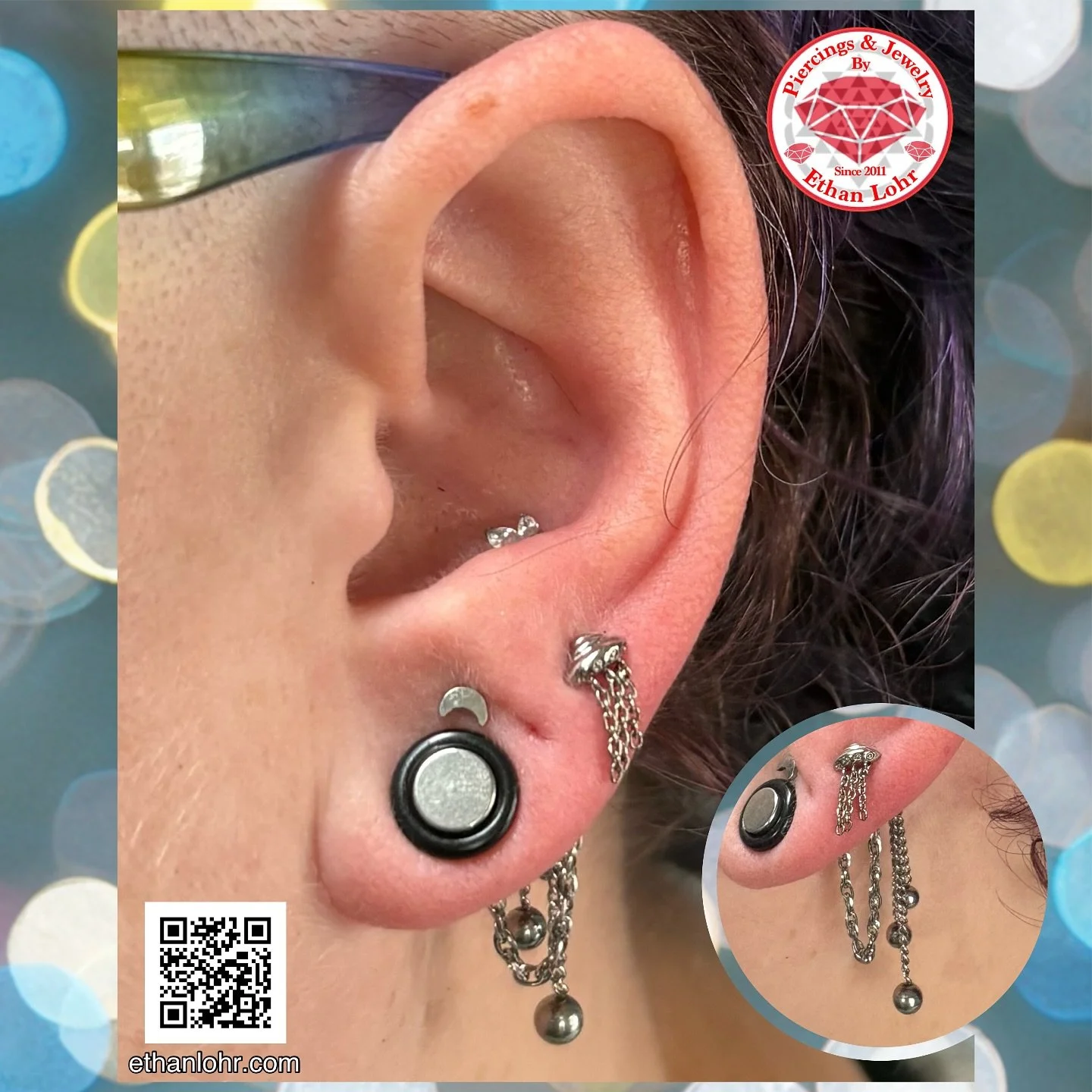 Got to stack some chains yesterday! π 3 layers of chains for this ear. π€©
#BodyPiercing #BodyJewelry #EarPiercings #chains #Piercings #conch #ufo #Acadiana #Lafayette #Louisiana