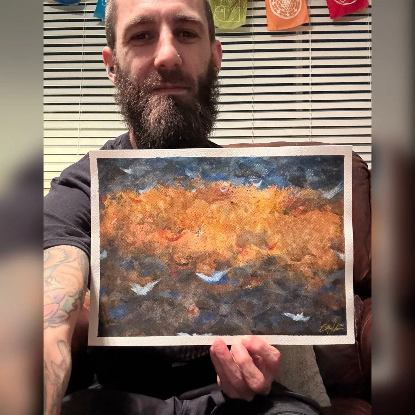 &ldquo;Flying From Fury&rdquo;
Watercolor on 9x12&rdquo; Arches cold-pressed watercolor paper
For Sale - https://www.ethanlohr.com/shop/p/flyingfromfury