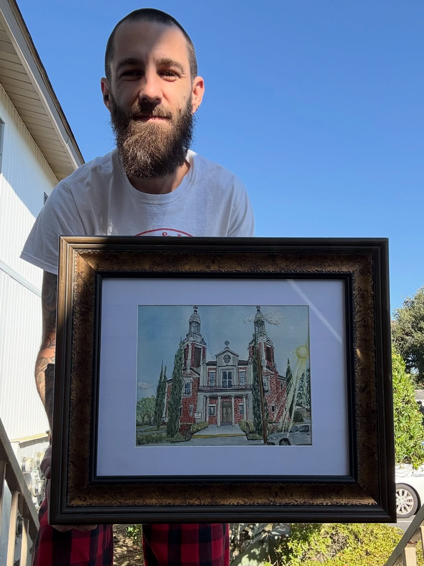 Reframed with a matted border. 

https://www.ethanlohr.com/shop/p/stpeters