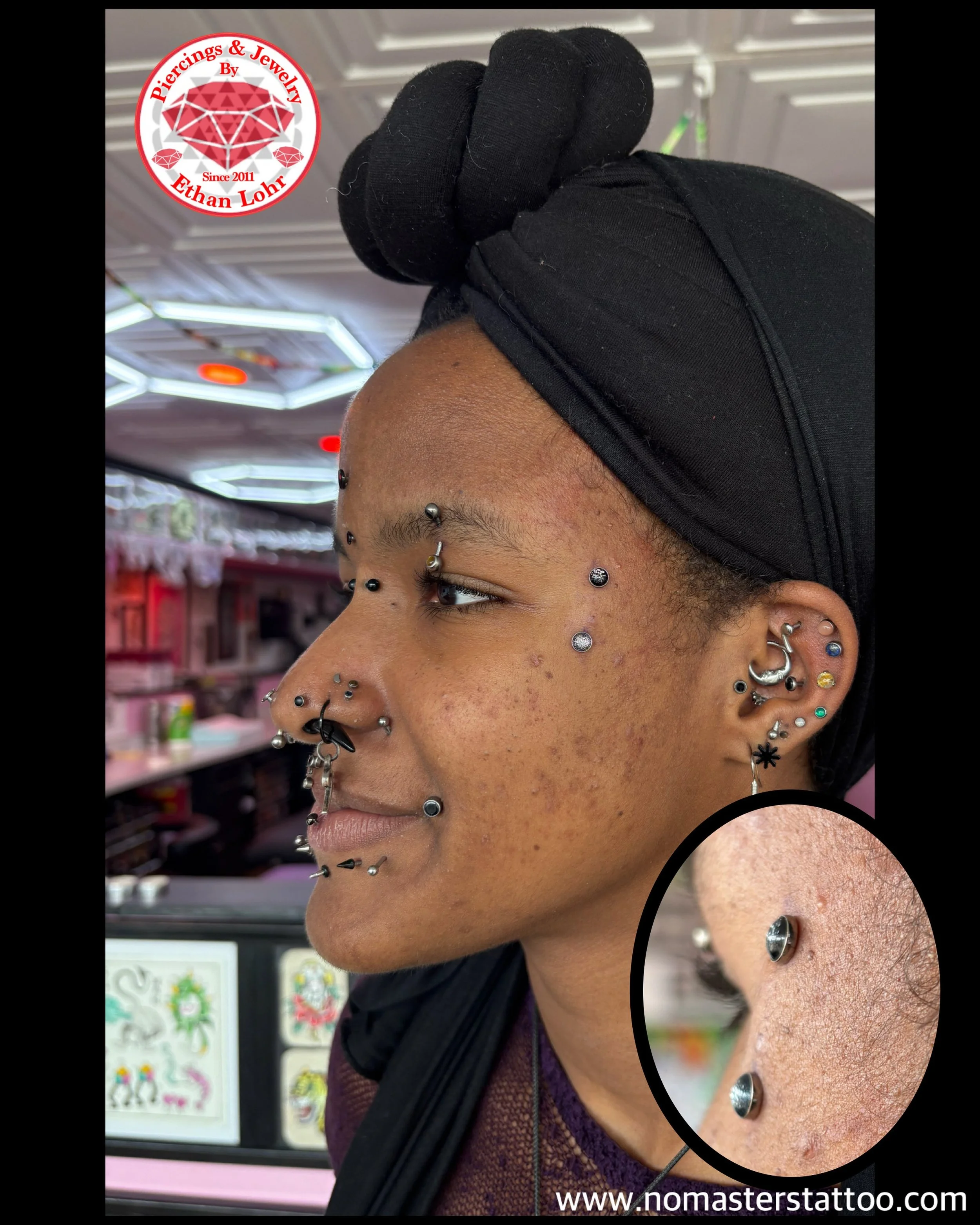 I&rsquo;m still in Vegas at the @safepiercing conference but here&rsquo;s a surface bar I got to pierce before I left. I&rsquo;ll be back piercing June 16th. Book with me at https://www.nomasterstattoo.com