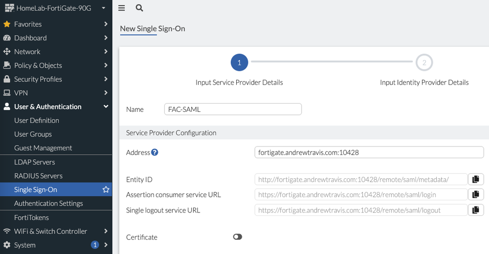 FortiGate IPsec VPN with SAML — Andrew Travis