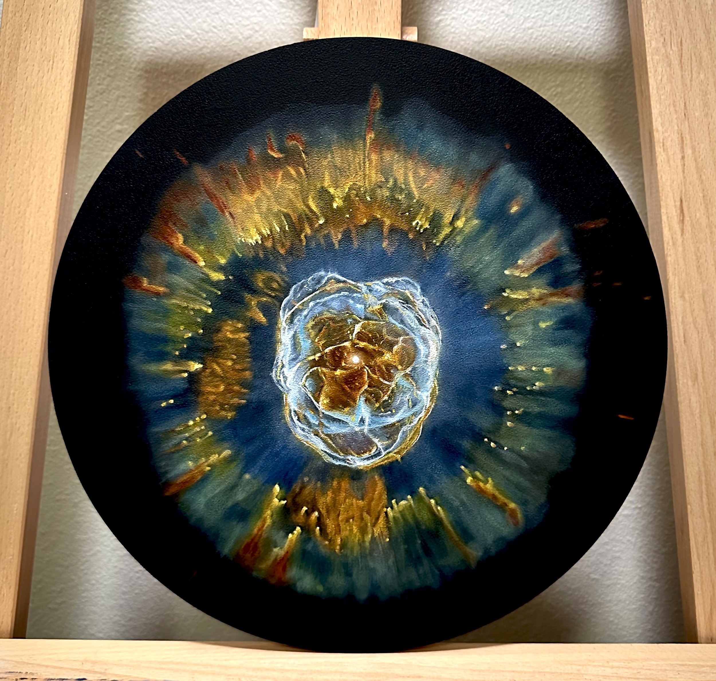 Eskimo Nebula, oil on panel