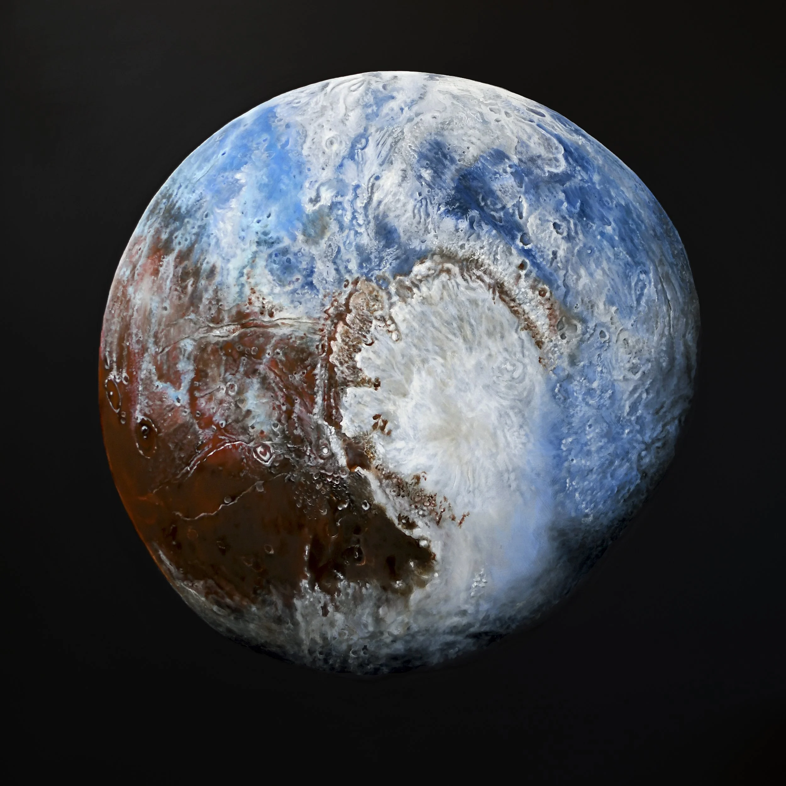 Pluto, oil on panel