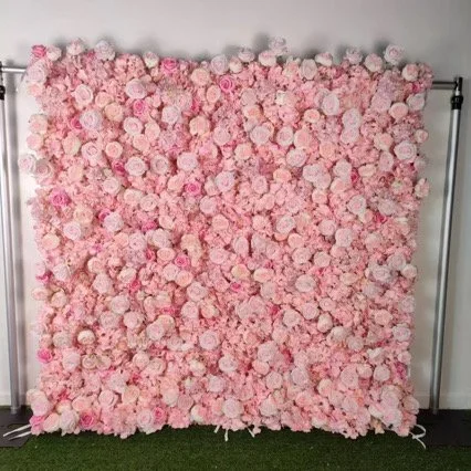 Pink Blush: Soft layers of pink florals in multiple shades - elegant, feminine, and great for showers and birthdays.