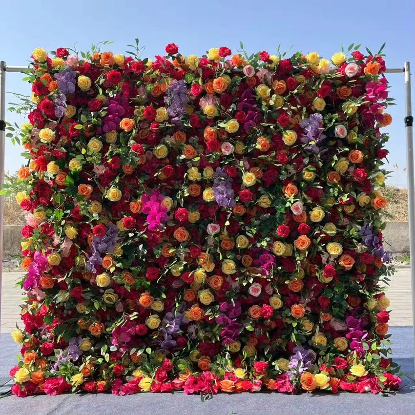 Color Burst: A joyful mix of red, pink, yellow, purple, and orange florals- a true statement piece for any celebration. 