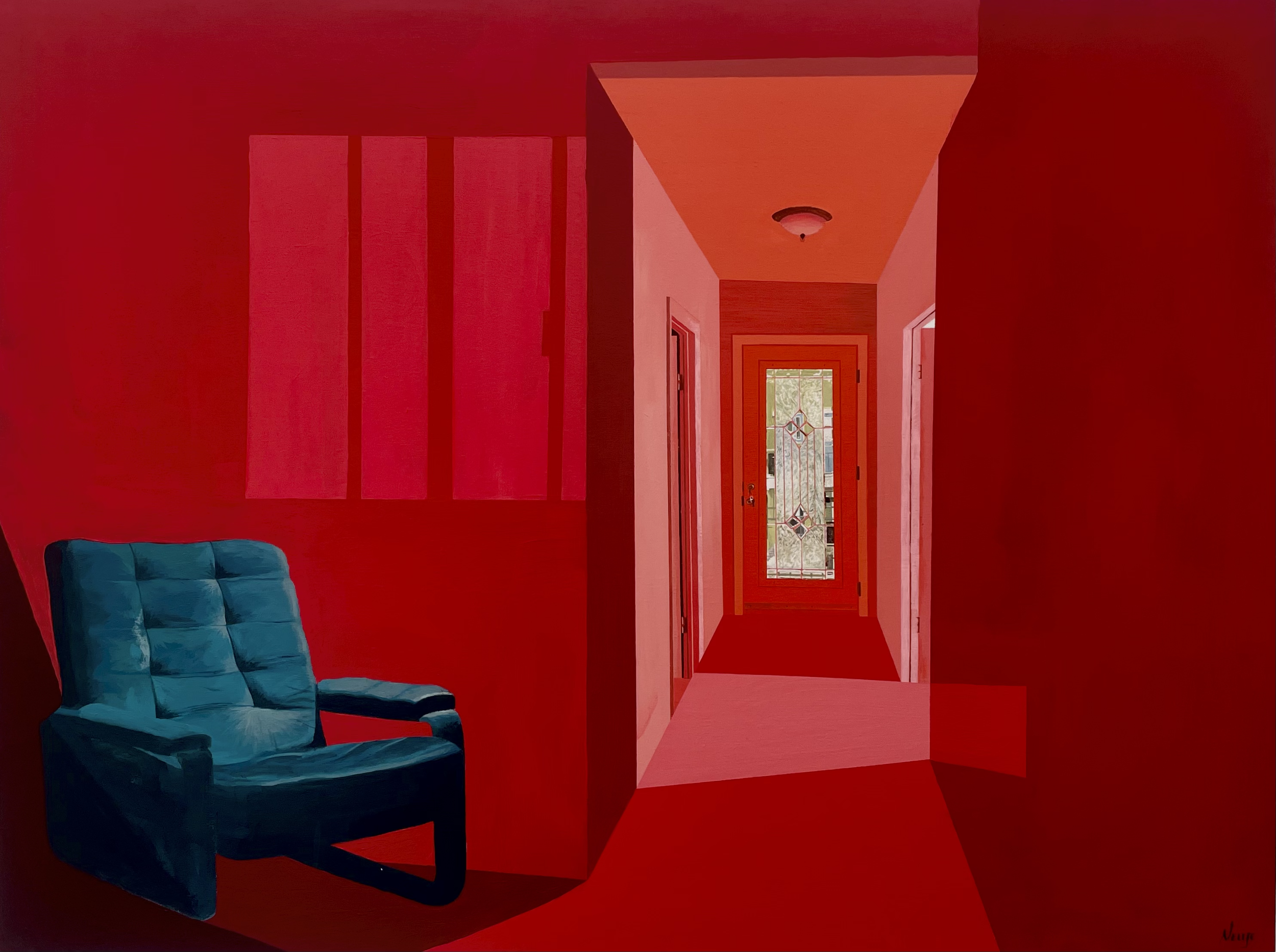 Red Evening | 30 x40 inches | Acrylic on wood panel | SOLD