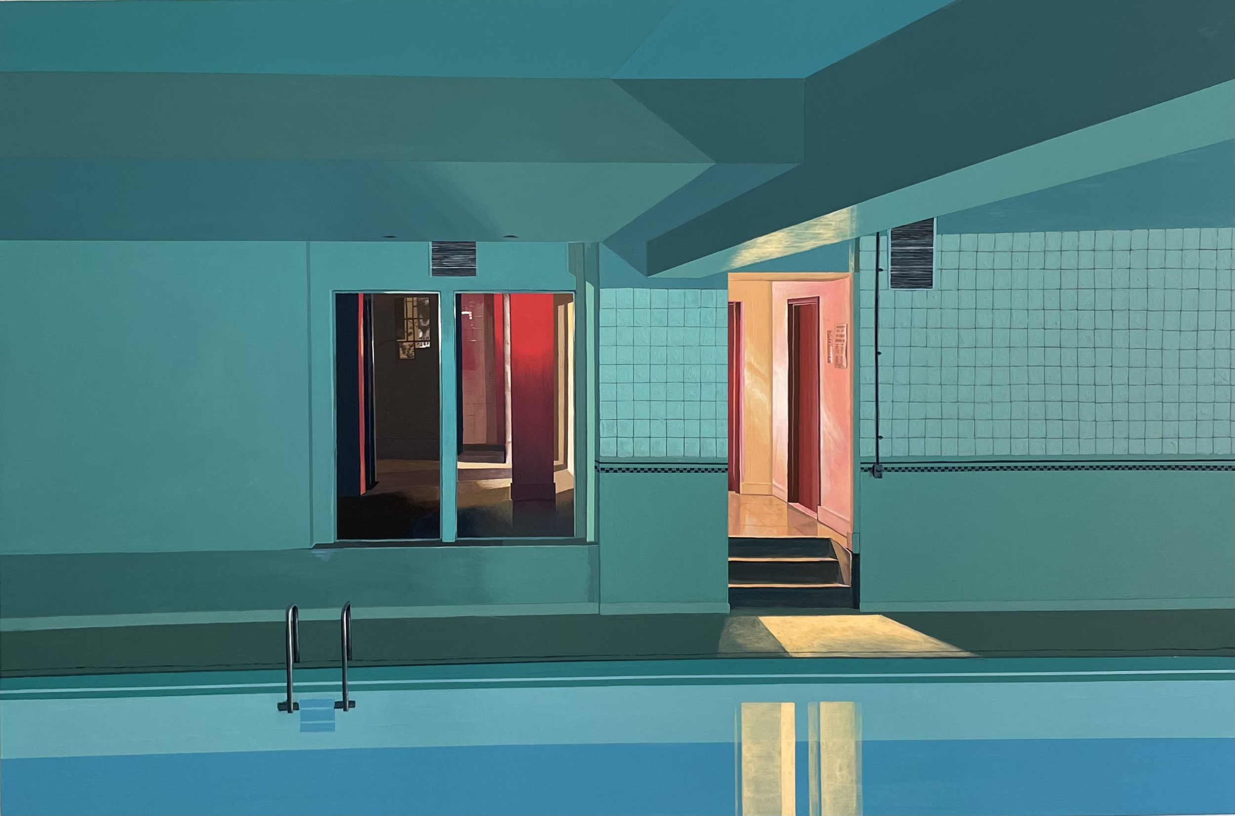 Swim Hour | 24 x 36 inches | Acrylic on wood panel | SOLD