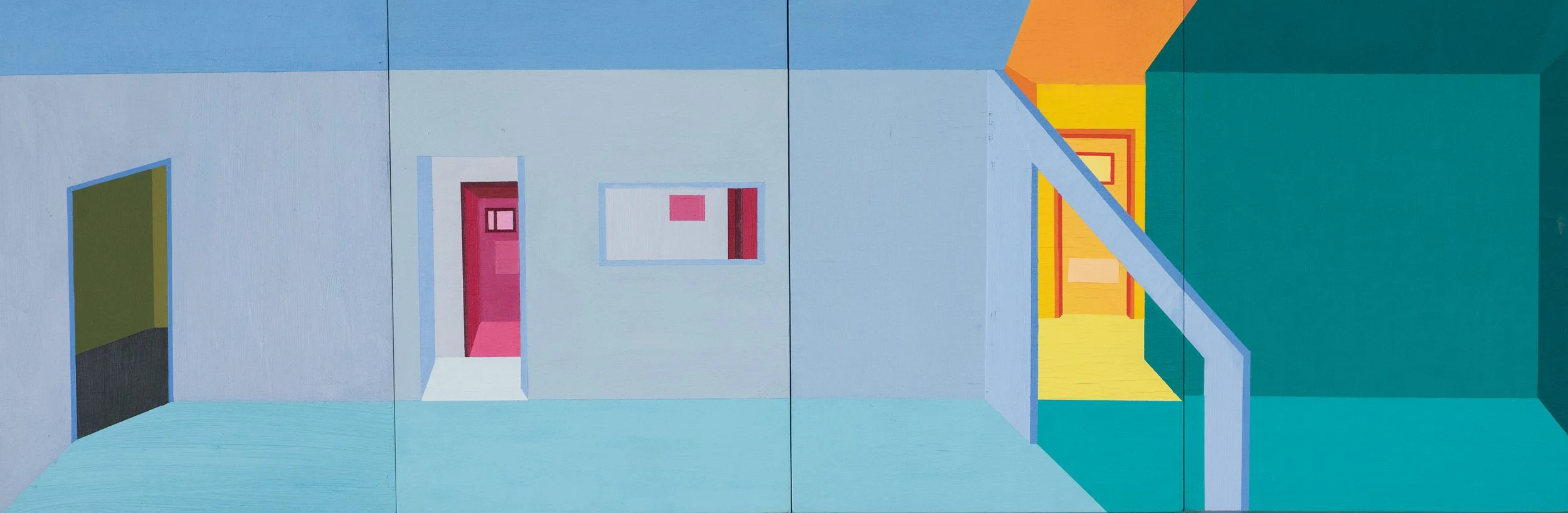 Val's Room II | 18 x 40 inches | Acrylic on wood panel | SOLD