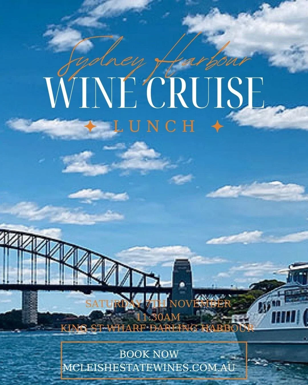 Sydney Wine Cruise with McLeish Estate