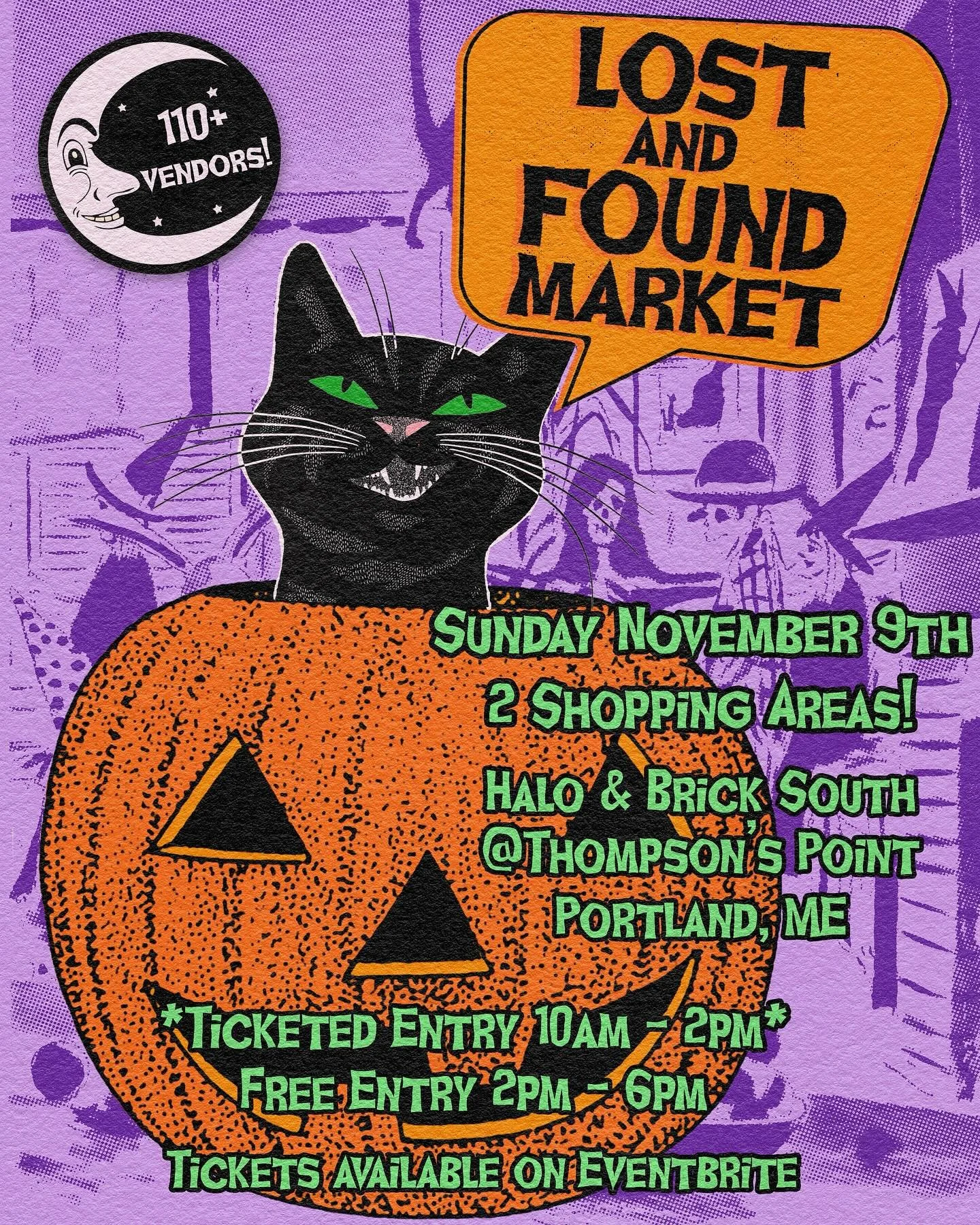 Visit Maine&rsquo;s largest vintage pop up market at Thompson&rsquo;s Point. Shop 110+ vendors stationed across TWO venues. In addition to our usual space in Brick South we will also be set up across the street at Halo. Chainstitching &amp; alteratio