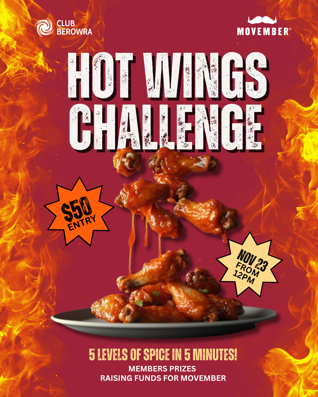 Movemeber Hot Wings Challenge 
