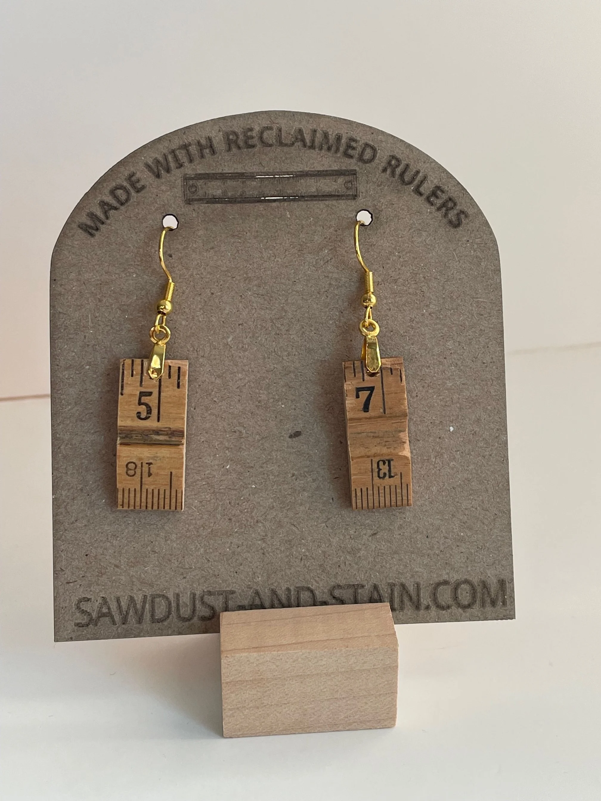 Reclaimed Ruler Earriings