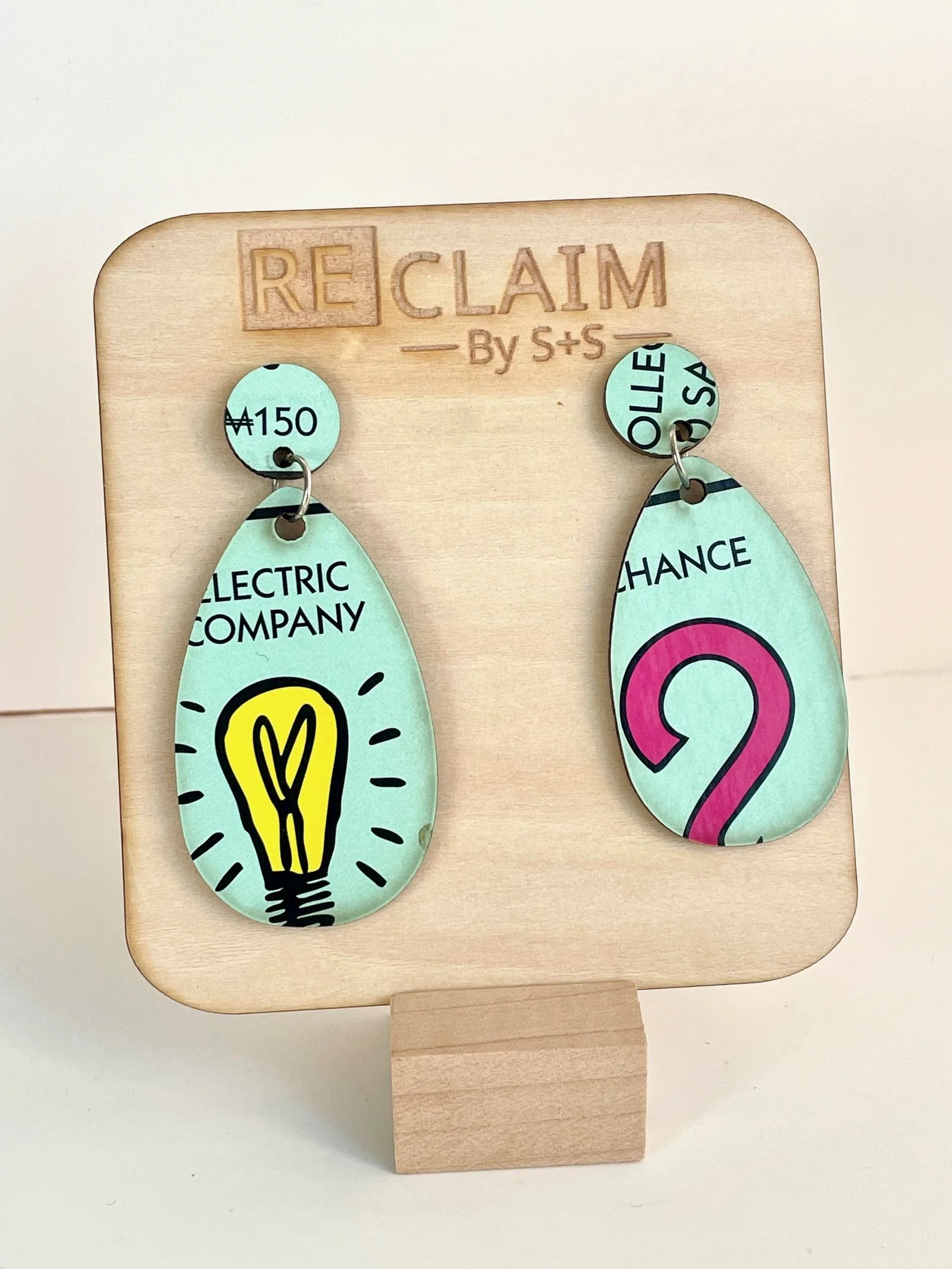Monopoly Board Earrings