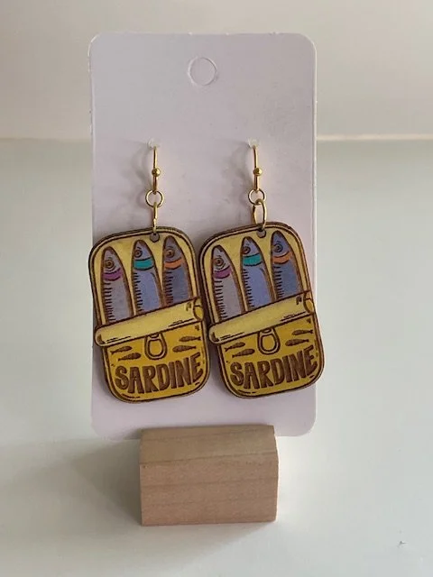 Sardine Tin Earrings
