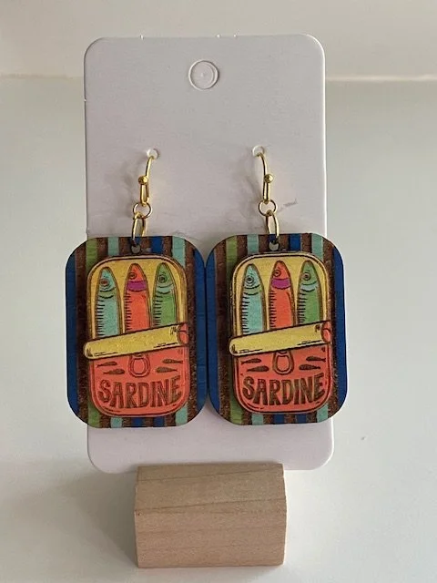 Sardine Tin Earrings