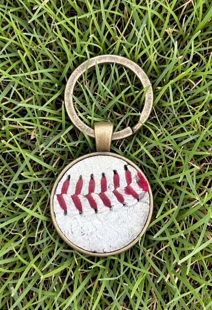 Baseball Keychain - Upcycled