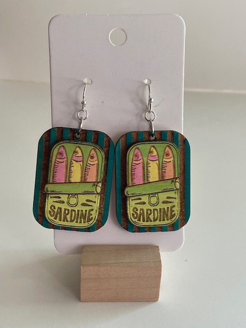 Sardine Tin Earrings