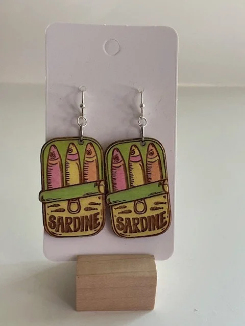 Sardine Tin Earrings