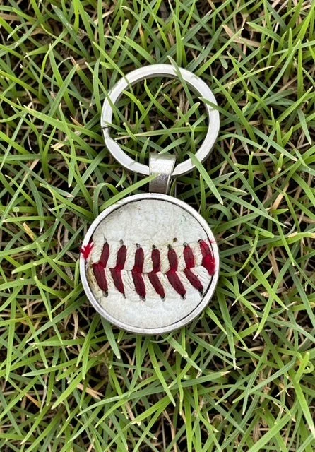 Baseball Keychain - Upcycled