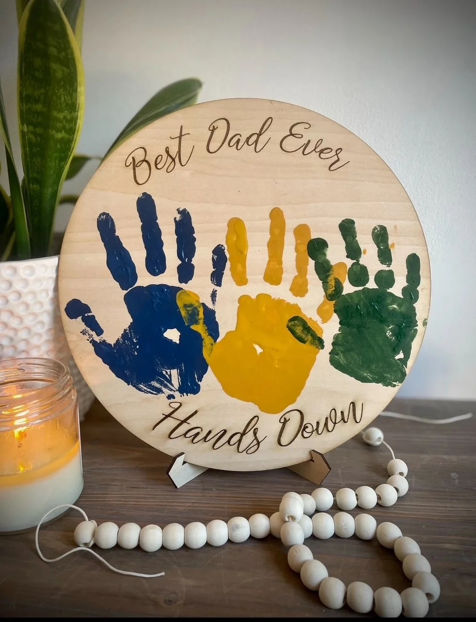 Best Dad Ever Handprint Sign
