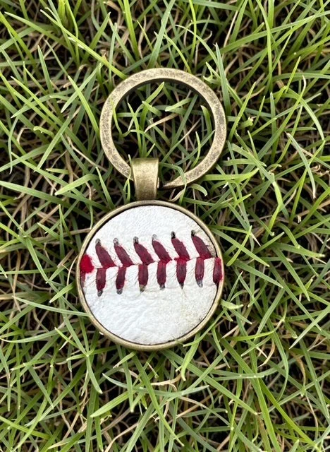 Baseball Keychain - Upcycled