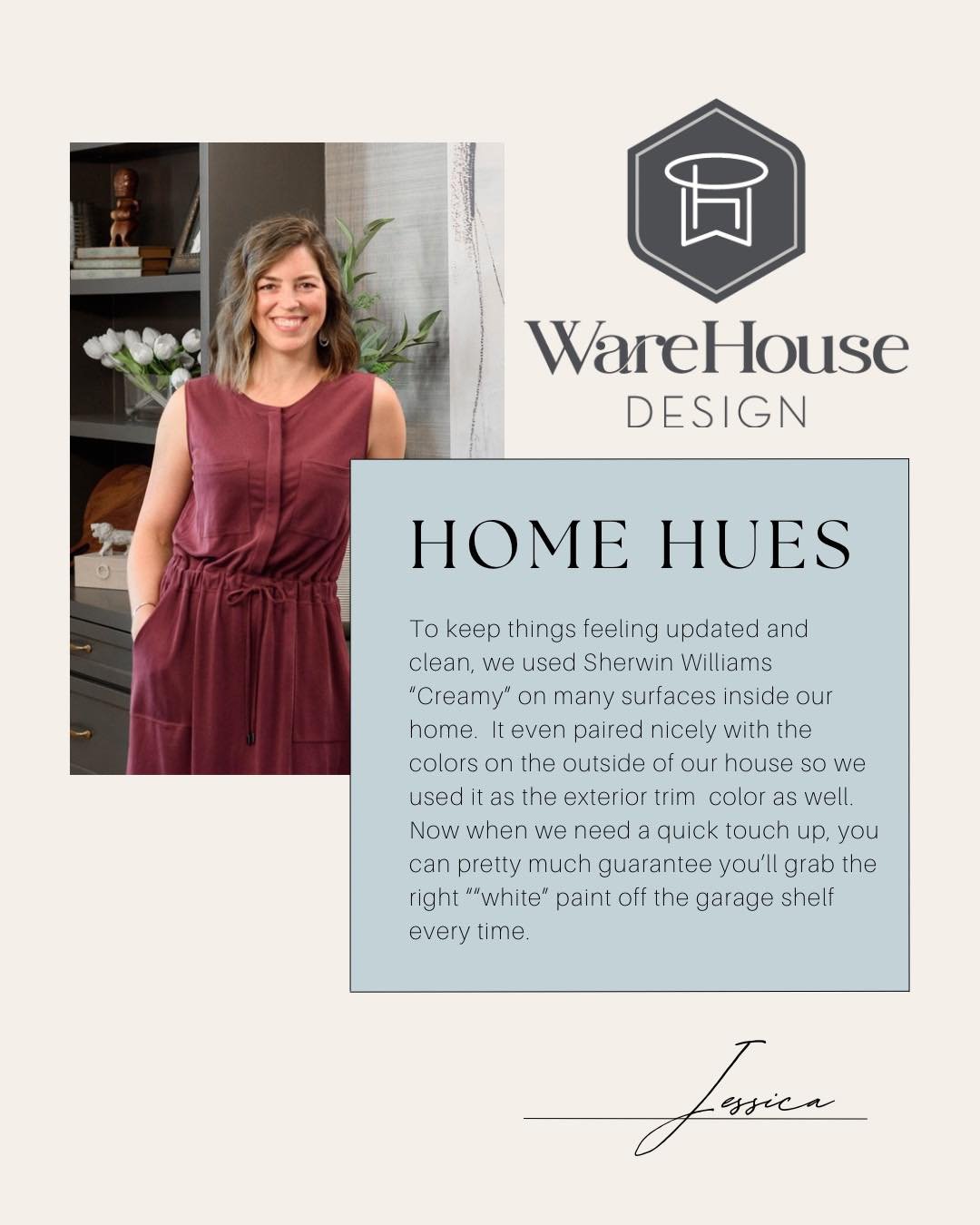 Paint is one of the easiest ways to update and transform a space, but it can be tricky to get the right color.  Here is one of Jessica&rsquo;s home hues that works hard all around her house&hellip;
#sherwinwilliamspaint #sherwinwilliams #creamy #pain