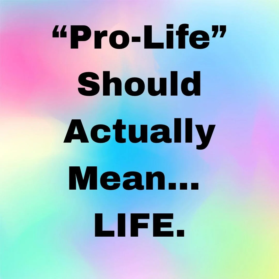If you call yourself &ldquo;pro-life,&rdquo; then act like it.

Because pro-life isn&rsquo;t just about protecting a heartbeat.
It&rsquo;s about protecting a human being&mdash; their whole life.

🩸That means making sure people have food to eat.
🩺 T