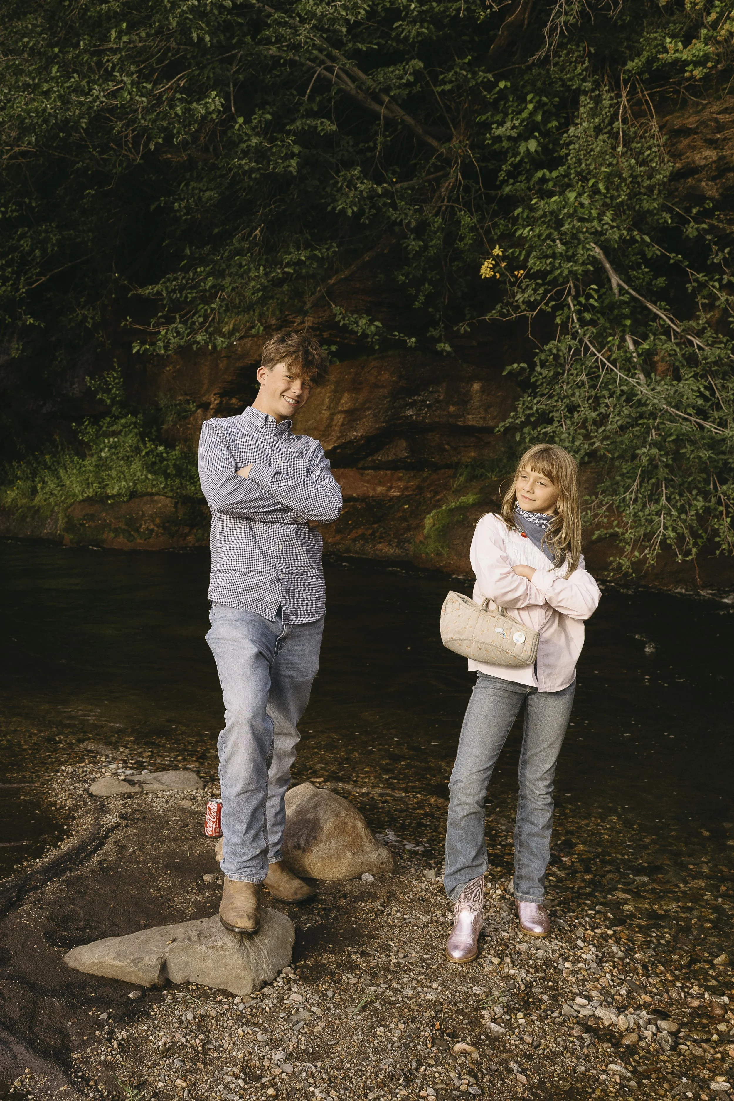 kids on the river